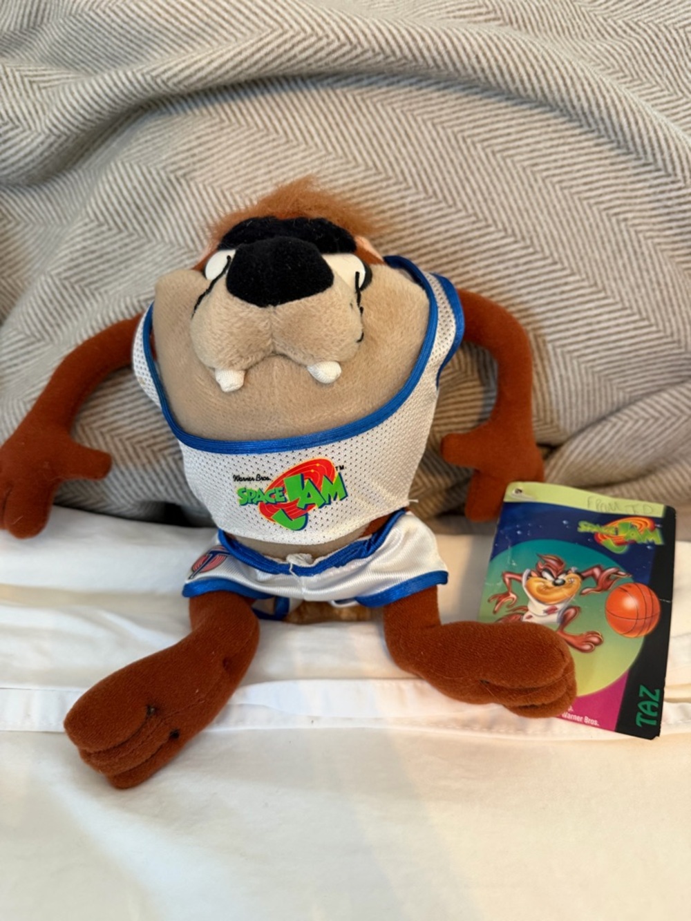 Vintage Looney Tunes SpaceJam Taz Plush Doll NWT